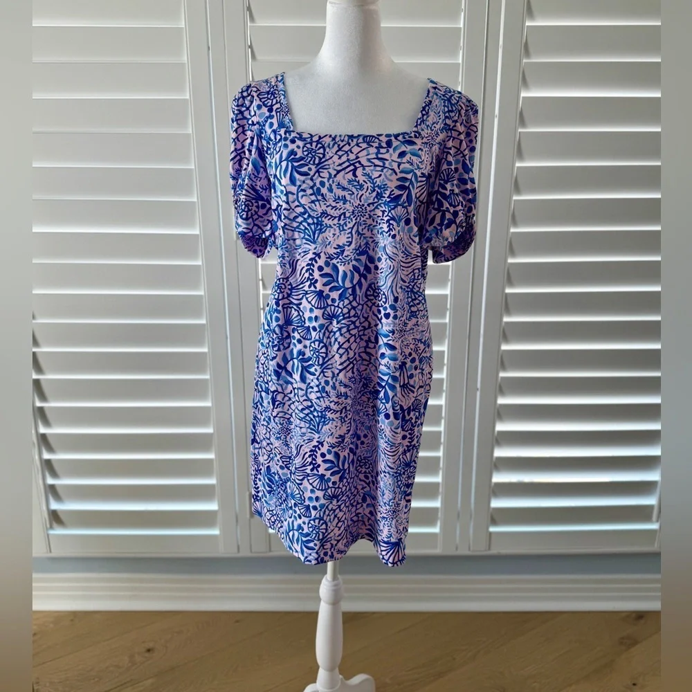NWT Lilly Pulitzer Haydn Shift Dress Calla Lilly Pink High Tides Good Vibes Sz M - Picture 3 of 10